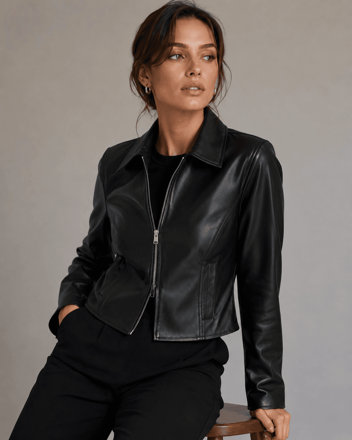 Fashion fotografije za kožnu jaknu