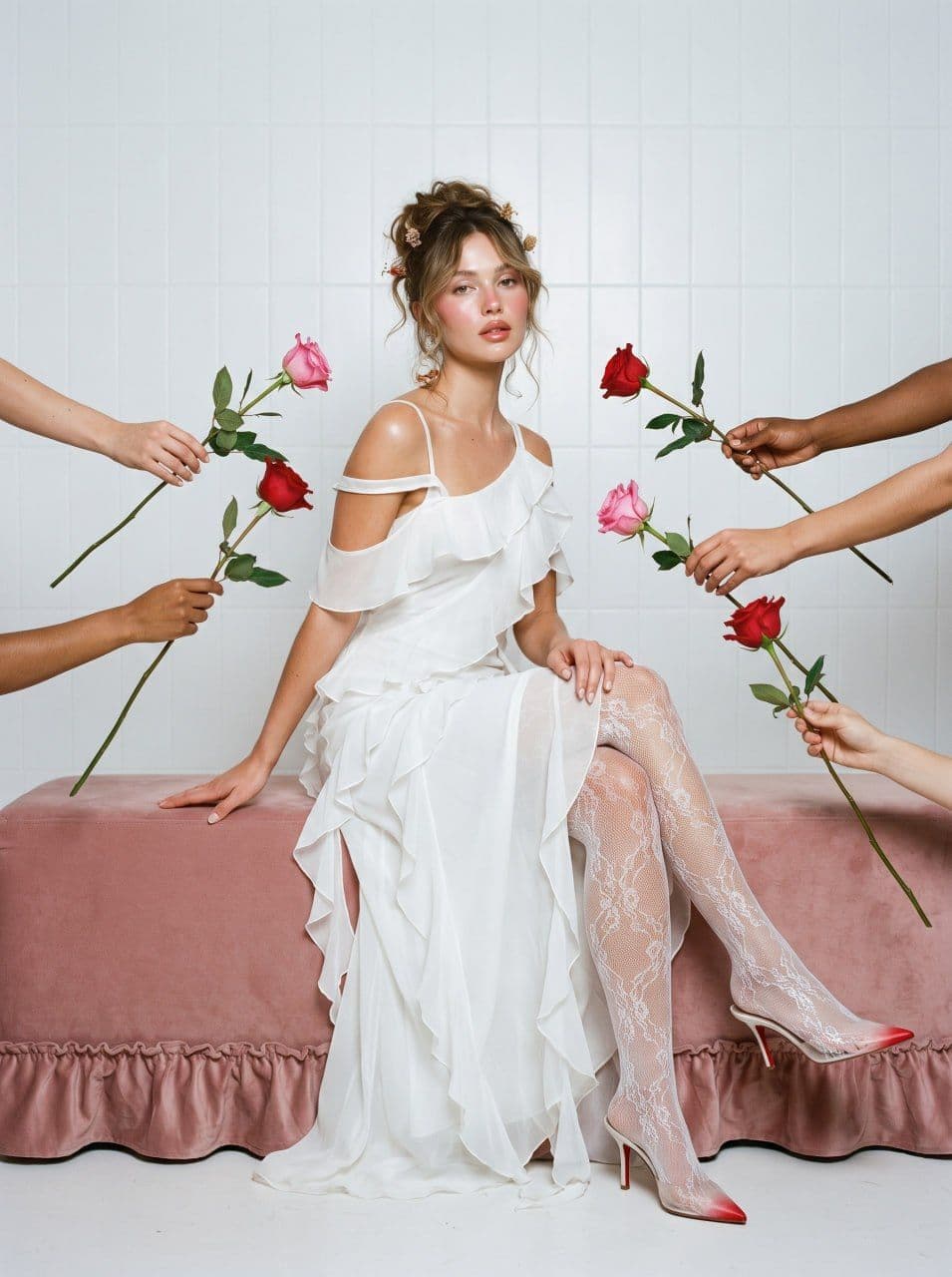 Fashion studio photoshoot
